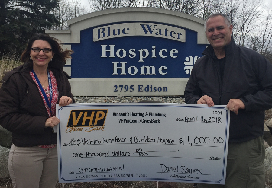 First Place winner of VHP Gives Back, Visiting Nurse Associates & Blue Water Hospice Honme.
