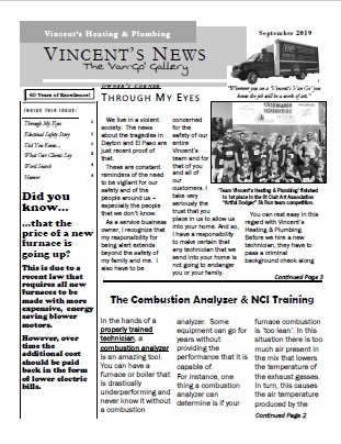 Read our September 2019 Newsletter.